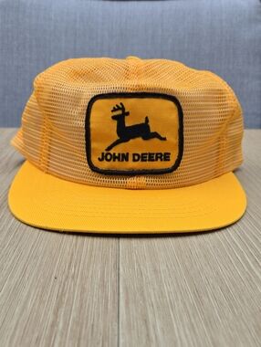 John Deere Yellow and Black Mesh Trucker Cap